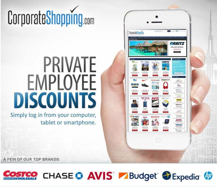 Corporate Shopping Company Employee Discount DCHR